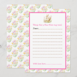 春リスの赤ちゃんシャワー 招待状