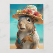 春リス ポストカード (正面)