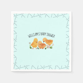 春リトルチキンフローラベビーシャワー スタンダードカクテルナプキン
