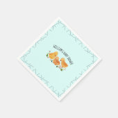 春リトルチキンフローラベビーシャワー スタンダードカクテルナプキン (角)