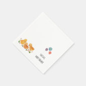 春リトルチキンフローラベビーシャワー スタンダードカクテルナプキン (角)