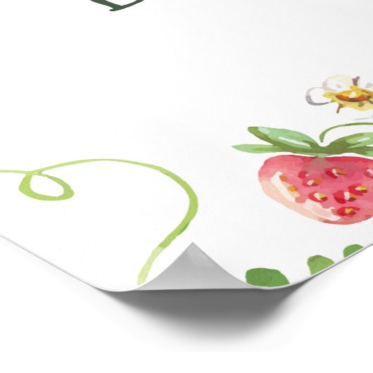 春リトルレディバグガールベビーシャワーウェルカム ポスター (角)