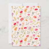 春リトルワイルドフラワーのフローラの赤ちゃんシャワー 招待状 (裏面)