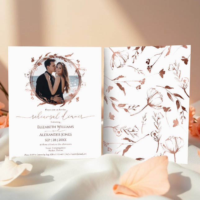 春リハーサルディナー招待状ワイルドフラワー (クリエイターアップロード済み)