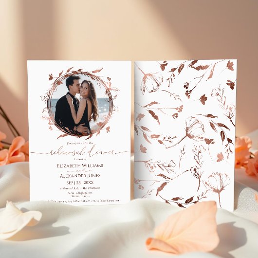 春リハーサルディナー招待状ワイルドフラワー 招待状