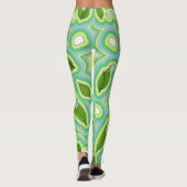 春リリー模様のスカイブルー、バターイエローと レギンス (裏面)