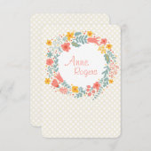 春リースありがとう/ノートカード2 招待状 (正面/裏面)