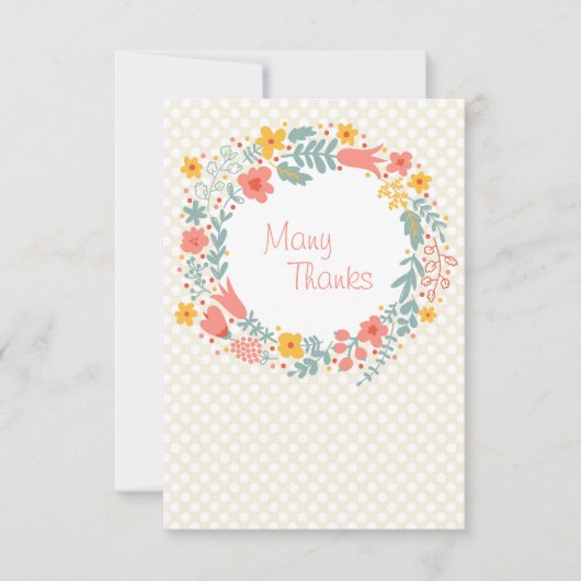 春リースサンクユーノテカード 招待状 (正面)