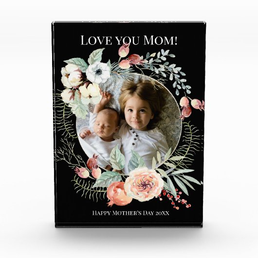 春リースマザーズ日写真アクリルブロック フォトブロック (正面)