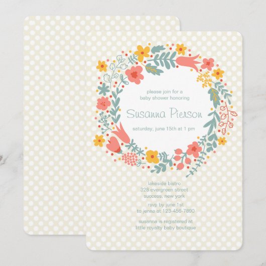 春リース招待状 招待状 (正面/裏面)