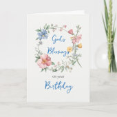 春リース神の賛美正統派誕生日 カード (正面)