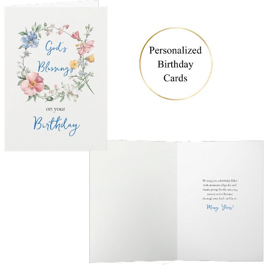 春リース神の賛美正統派誕生日 カード