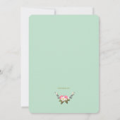 春リース結婚のリハーサルディナー招待状 招待状 (裏面)