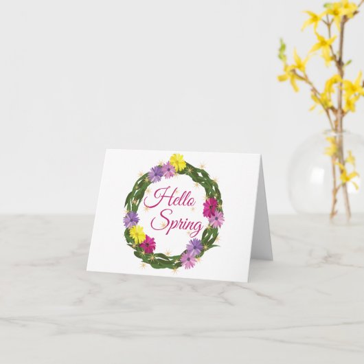春リース カード (黄色い花)