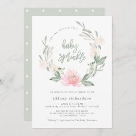 春リース | 水彩フローラベビー散布 招待状