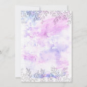 春リーフモティフパステルウォーターカラーブライダルシャワー 招待状 (裏面)
