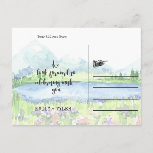 春レイクサイドマウンテンフォレスト日付を保存 案内ポストカード (裏面)