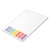 春レインボーウィークリープランナーティアオフメモ帳 ノートパッド (アングル)