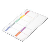 春レインボーウィークリープランナーティアオフメモ帳 ノートパッド (アングル)