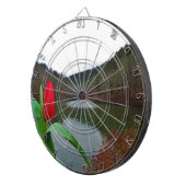 春レッドチューリップアットレイクアーワインド ダーツボード (正面右)