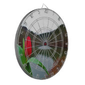 春レッドチューリップアットレイクアーワインド ダーツボード (正面左)