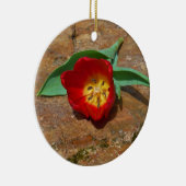 春レッドチューリップ セラミックオーナメント (右)