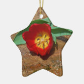 春レッドチューリップ セラミックオーナメント (左)