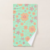 春レトロ花柄バスタオルセット バスタオルセット (ハンドタオル)