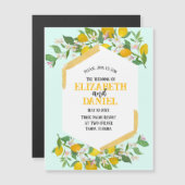 春レモン磁気結婚式招待状 (正面/裏面)