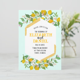 春レモン結婚式招待状 招待状