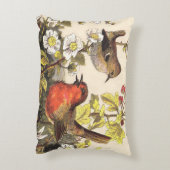 春ロビンバーズレッド野鳥観察 アクセントクッション (裏面(縦))