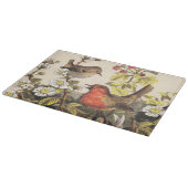 春ロビンバーズレッド野鳥観察 カッティングボード (角)