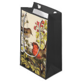 春ロビンバーズレッド野鳥観察 スモールペーパーバッグ (正面アングル)