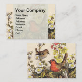 春ロビンバーズレッド野鳥観察 名刺 (正面/裏面)