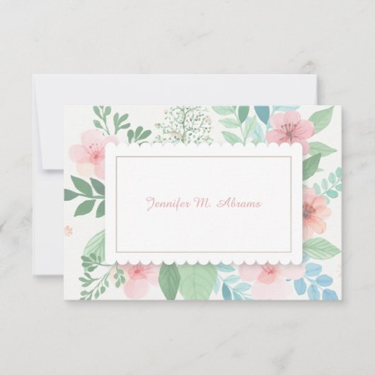 春ロマンスのNotecard 招待状 (正面)