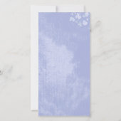 春ロマンスブルー結婚の感謝フォトカード サンキューカード (裏面)