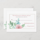 春ロマンス応答カード 招待状 (正面/裏面)