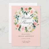 春ロマン結婚ティックフローラブライダルシャワー 招待状 (正面/裏面)