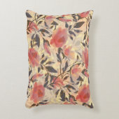 春ワイルドバラ：水色パターン。 アクセントクッション (正面(垂直))