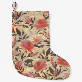 春ワイルドバラ：水色パターン。 スモールクリスマスストッキング