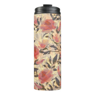 春ワイルドバラ：水色パターン。 タンブラー