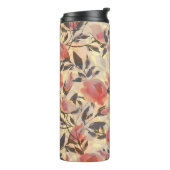 春ワイルドバラ：水色パターン。 タンブラー (回転左)