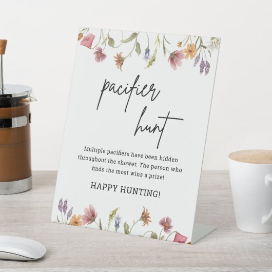 春ワイルドフラワーおしゃぶり狩りゲームサイン 台座サイン (インサイチュ)