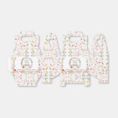 春ワイルドフラワーの最初の誕生日パーティーのお願いボックス フェイバーボックス (折り畳みなし)