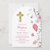春ワイルドフラワーアーチバプテスマ 招待状 (正面)