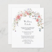 春ワイルドフラワーアーチピンク結婚ホワイト詳細 (正面/裏面)