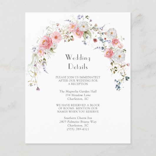 春ワイルドフラワーアーチピンク結婚ホワイト詳細 (正面)