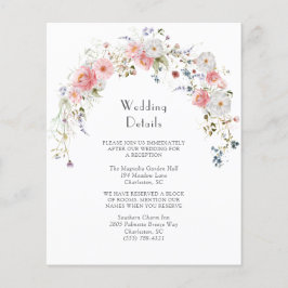 春ワイルドフラワーアーチピンク結婚ホワイト詳細