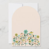 春ワイルドフラワーイースターバニーベビーシャワーボウ 招待状 (裏面)