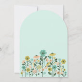 春ワイルドフラワーイースターバニーベビーシャワーボウ 招待状 (裏面)